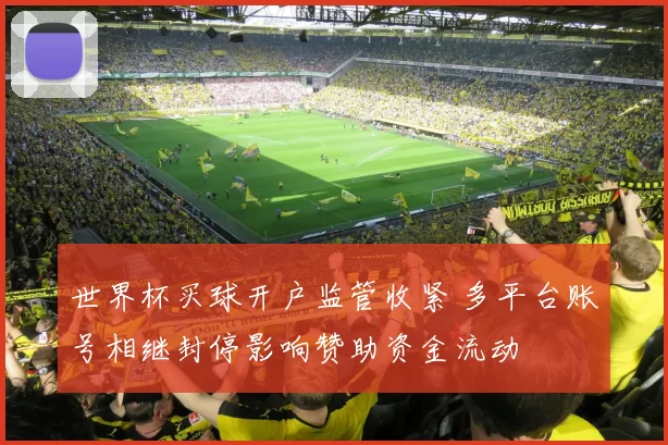 世界杯买球开户监管收紧 多平台账号相继封停影响赞助资金流动